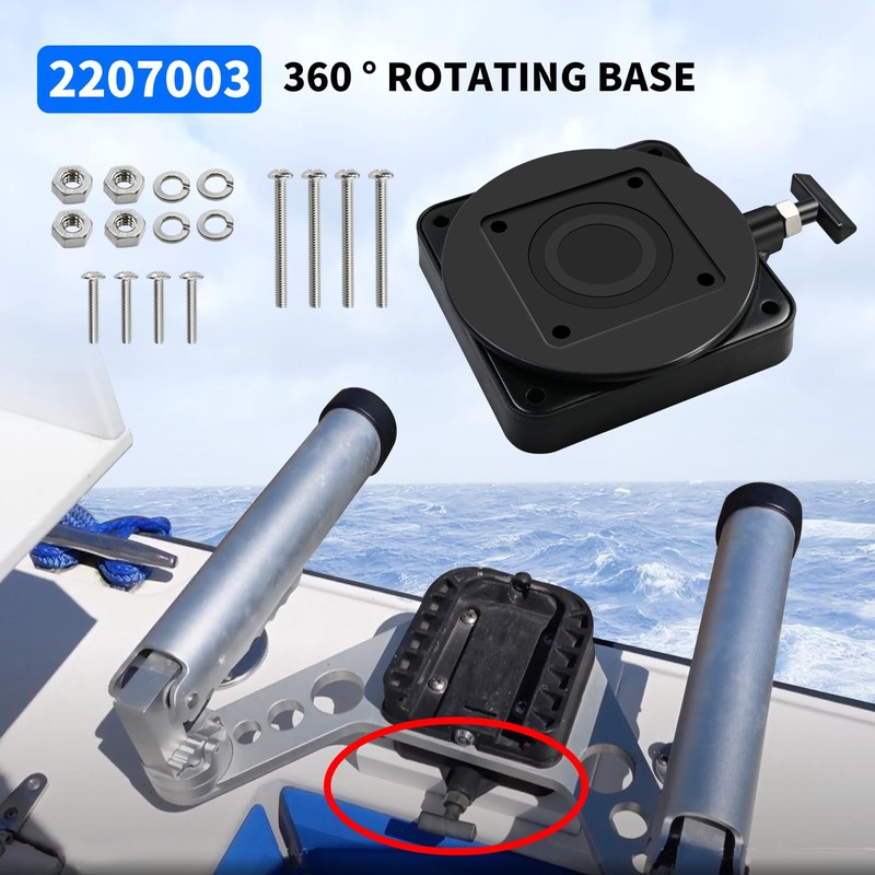XQK 1 Pack 2207003 Low-Profile Swivel Mounting Base Compatible with