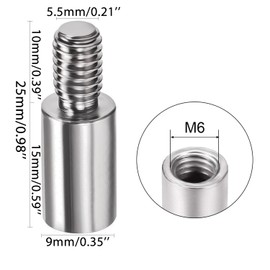 Boguish Stainless Steel Arcade Joystick 15mm Shaft Extender Control Rod Extension Classic Fighting Game Machine DIY Parts 4Pcs