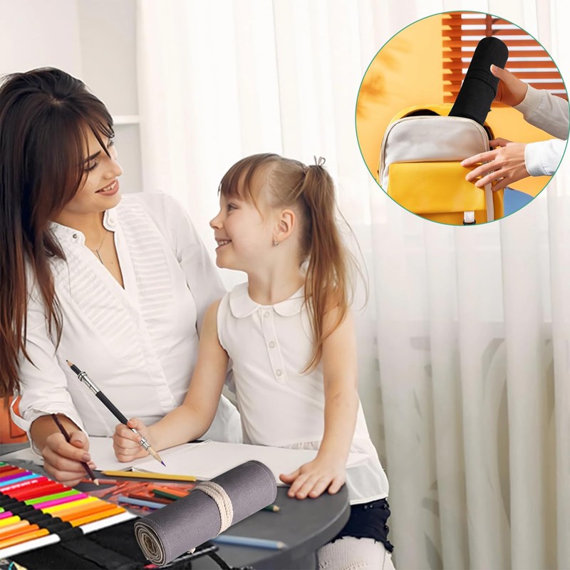 SEPWGUMD Premium Quality Pencil Case - Brush Bag and Rolling