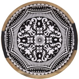 Gourmet Basics by Mikasa Kensington Lazy Susan Serve Tray, 12 Inch, Black