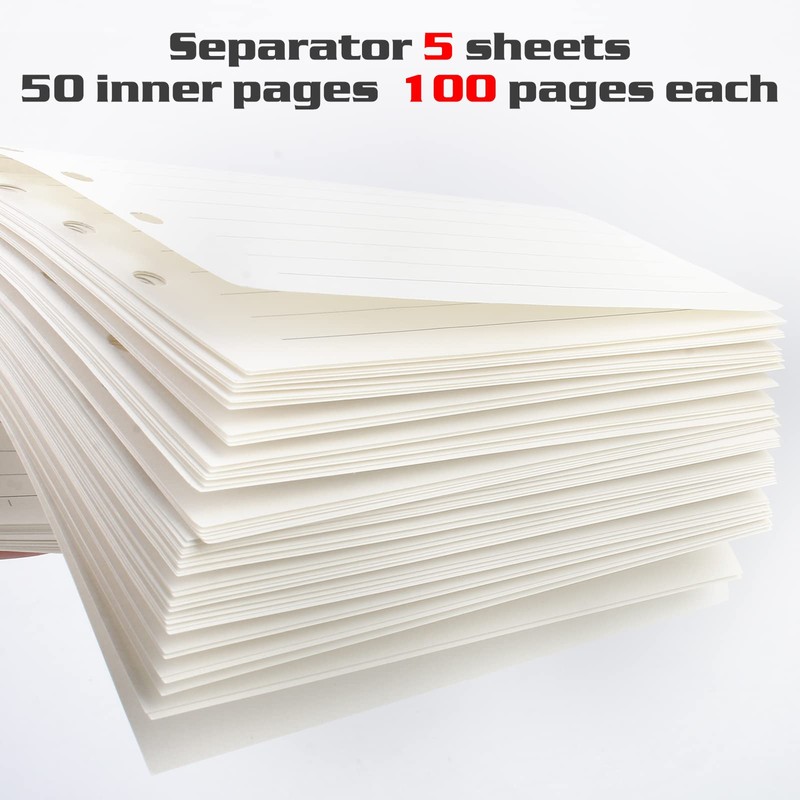 Binder Notebook A6 - Transparent Ring Binder Cover 6 Round
