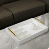 16"x12" Serving Trays with Handles, White Decorative Serving Tray, Ottoman