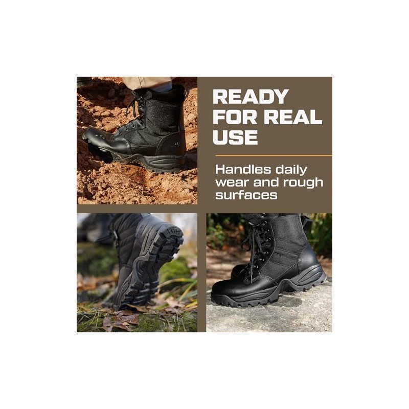 Maelstrom TAC FORCE botas de trabajo tácticas militares, con cierre,