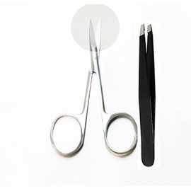 Tweezers professional Eyebrow Scissor Sharp Stainless Steel Brow Make-up kit UK