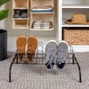 Household Essentials 9-Pair Metal Wire Shoe Rack, Black