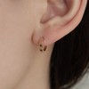 Gold&Deer 14K Goldfield Mini Private One-Touch Ring Earrings White Gold