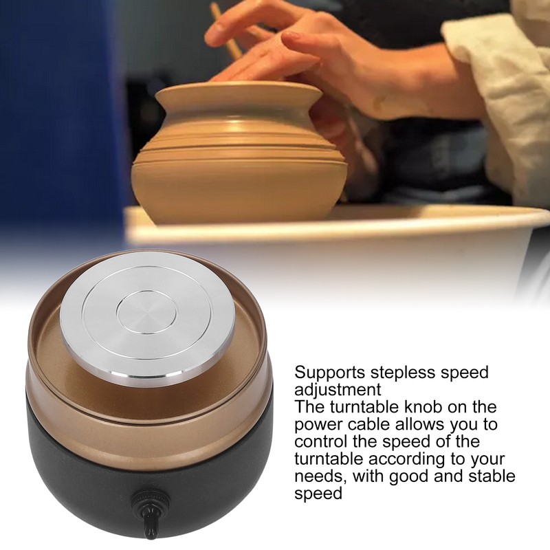Mini Electric Pottery Wheel Machine Small Portable Black Pottery Forming