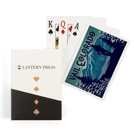 Lantern Press Vail, Colorado, Skier and Mountain (52 Playing Cards, Poker Size Card Deck with Jokers)