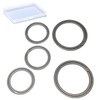 TAKES Titanium Keyring, Double Ring, Keychain, Keychain, Lightweight, Slim, Pack