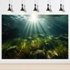 Riivvdise Ocean Floor Fish Tank Background Underwater Stone Aquarium Background