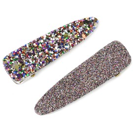 JewelVOX Hair Accessories, Glitter Sequins, Set of 2, Mini Clip, Pink Mix, Choice