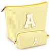 2 PCS Initial Makeup Bags for Women: Cosmetic Bag for