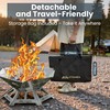 21" Portable Outdoor Fire Pit with Charcoal Grill Net &