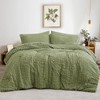 Freyamy Seersucker Bed Linen 135 x 200 cm 2-Piece Green