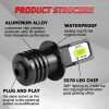 SHENKENUO Super Bright 8000K LED Headlights High Low Light +
