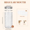 12oz Mason Jars, 6 Pack Regular Mouth Glass Jars With