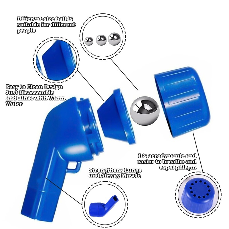 Breathing Trainer, Lung Trainer, Natural Slime Removal: HOMURY Breathing Device