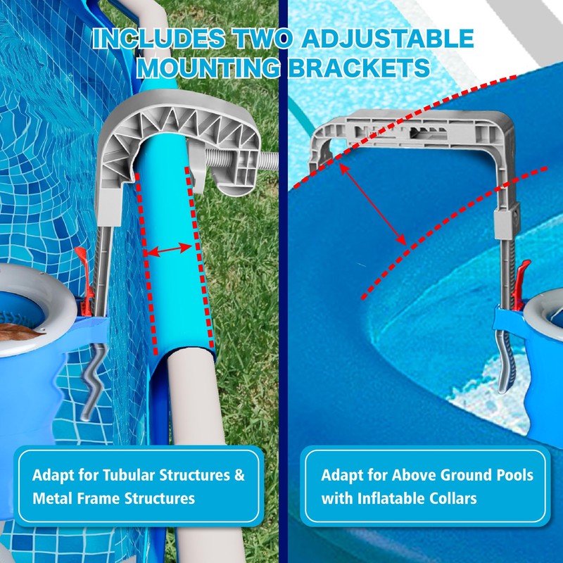 MUWOOB Above Ground Pool Skimmer with 5 Pool Skimmer Socks,