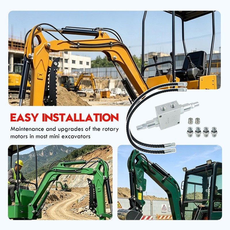 Mini Excavator Swing Motor Cushion Valve, Hydraulic Buffer Valve Kit
