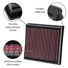 K&N Engine Air Filter: Increase Power & Towing, Washable, Premium, Replacement Air Filter: Compatible with 1997-2015 TOYOTA (Hilux Vigo, 1997-2006 TOYOTA Hilux, E-2015