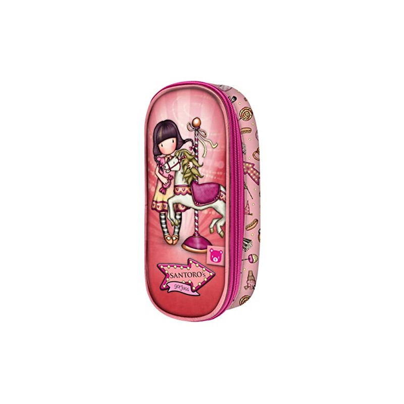 safta Gorjuss Fairground Carousel Unisex Children's Pencil Case with Zip