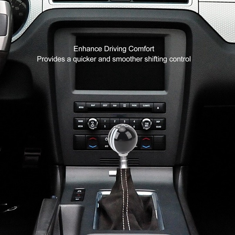 Gear Shift Knob with 3 Adapters Comfortable Grip 6 Speed