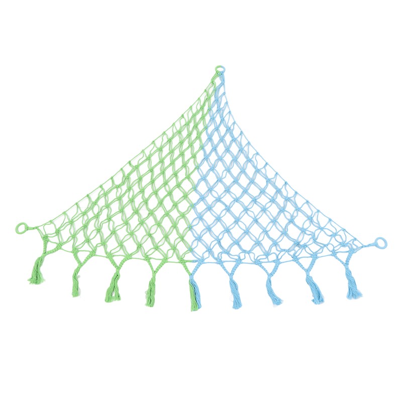 Triangular Toy Hammock Plush Toys Cotton Rope Woven Net Pocket