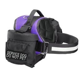 Service Dog Do Not Pet Harness with Removable Saddle Bag Backpack Harness Carrier Traveling. 2 Removable Service Dog DO NOT PET Removable Patches. Please Measure Dog Before Ordering.