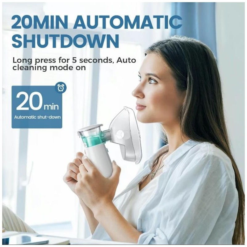 Portable Nebulizer Machine for Adults Kids(4Colors), USB-C Rechargeable Handheld Nebulizer