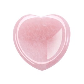 CrystalTears Rose Quartz Crystal Thumb Worry Stone for Anxiety Polished Pocket Heart Healing Stones for Meditation Reiki Stress Relief Crystal Gifts for Women Men