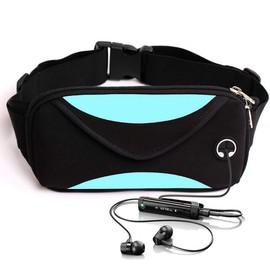 Chrome Crane RB009 Sports Waist Pouch, Bag, Storage, Earphone Jack, Smartphone, Cell Phone, Running, 01.black