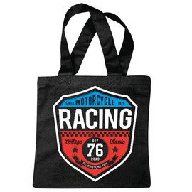 'Shoulder bag "Silverstone 1976 Hot Road Bike Outdoor Motorcycle Chopper Motorcycle Racing Vintage Classic Gothic Motorcycle Skull Motorcycle Club Bike Route 66 Shopping Bag School Bags Gym Prey