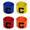 Deolven Captain Armband,4 Pcs Coloured Captain's Armband for Senior/Junior Football