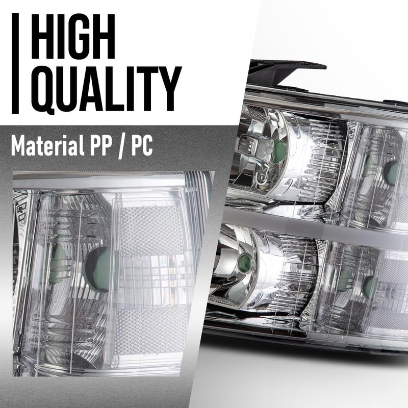 ALLGOOD LED DRL Headlight Assembly Front Headlamp Compatible with 2007-2013