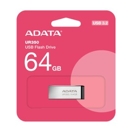 PSA COMPUTO Y PAPELERIA Kit de 3 memorias USB 64Gb Adata UR350 Metálica 3.2 (KIT3UR350-64G-RSR/BK) Resistente Al Agua Polvo Y Golpes diseño sin Tapa Viene en un empaque Blister.