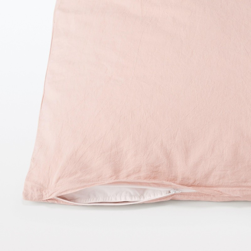 MUJI 84095719 Washed Duvet Cover, SD Pink