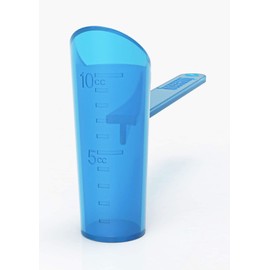 Bosscoop No Spill Water Bottle Scoop for Supplements, Protein Powder, Pre-Workout and More [BPA Free] Blue