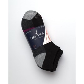 Nautica Womens No Show Socks - 6 Pack Breathable Cushioned Athletic Performance Low Cut Socks for Women (Sizes: 4-10), Size 4-10, Black/Pink