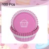 sourcing map 100 Count Cupcake Liners Pink White Cupcake Cups