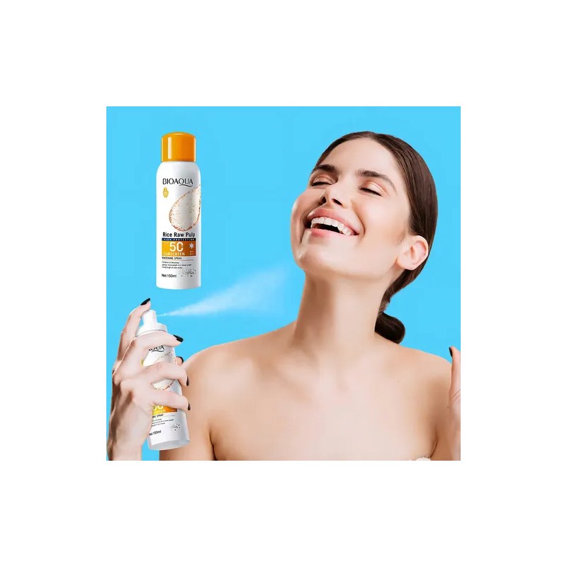 Protector Solar Con Extracto De Arroz Aclara Unifica Tono Bioaqua