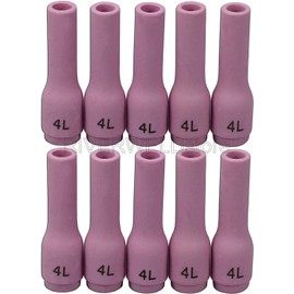 RIVERWELD TIG Alumina Nozzles Ceramic Cups Long 796F71 4L# 1/4" 6.5mm Orifice Fit DB SR WP 9 20 25 TIG Welding Torch Pack of 10