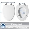 Mayfair Bennett Toilet Seat with Chrome Hinges, Slow Close Wood