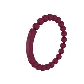 QALO Men & Women's Tranquil Silicone Bracelet, Ultra Comfortable Unisex Bangle, Durable, Water Resistant Bracelet, Burgundy, Medium/Large