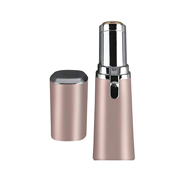 Vivitar PG-V027-RG LED Light Painless Hair Remover, Portable And Compact Trimmer Shaver, Easy Storage And Is Travel-Friendly With Built-In LED Light For Chin Hair And Cheek Hair, Rose Gold