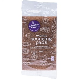 Natural Value Walnut Scrubber Sponge, 1 Pack