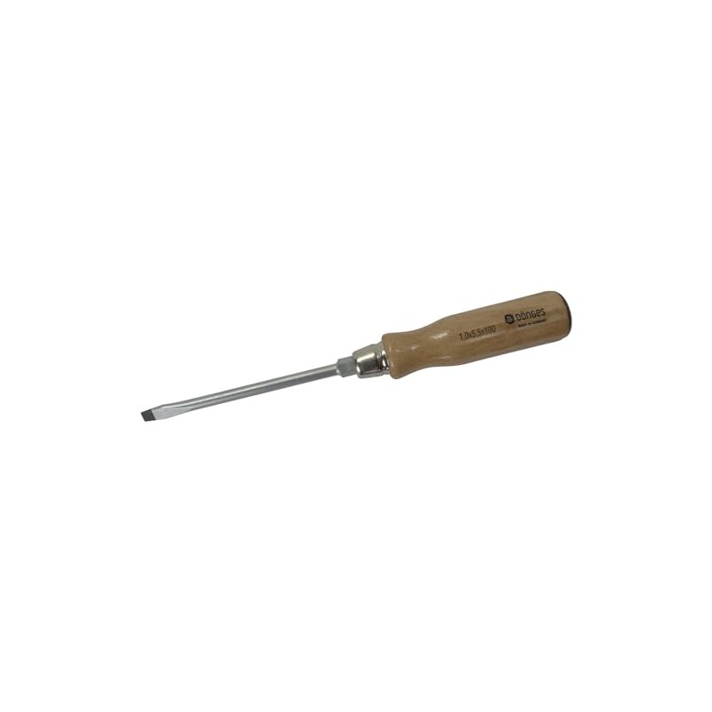 Dönges Slotted Screwdriver with Wooden Handle, 2.5 mm, 250 x