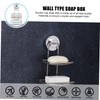 Gatuida Powerful Suction Cup Soap Holder Double Layer Stainless Steel