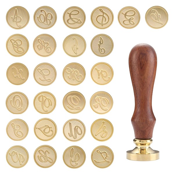 Yoption 26 Letters A-Z Wax Seal Stamp, Vintage Alphabet Initials