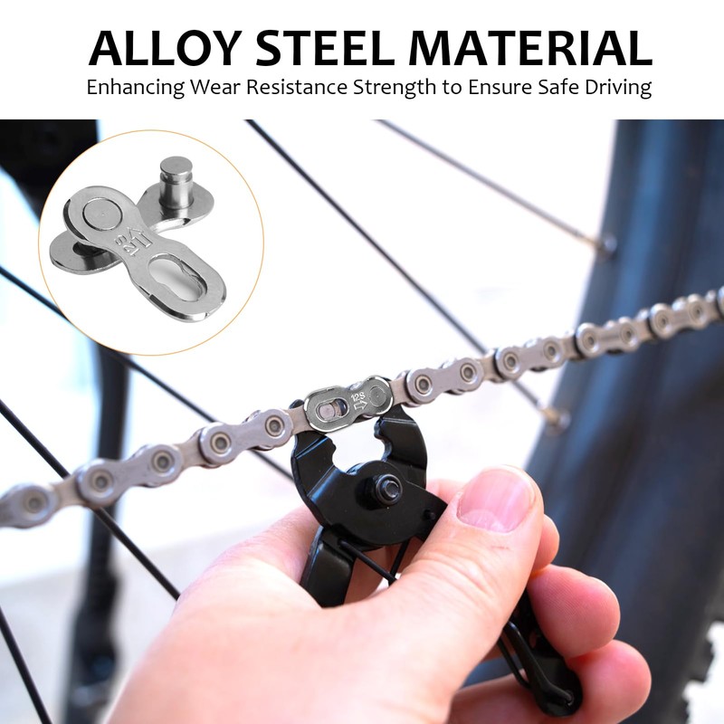 Joynine 12 Speed Bicycle Chain Connectors - 2 Pairs Stainless