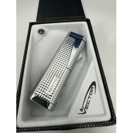 Vector Urbano Triple Jet Cigar Lighter with Punch Cutter - Polished Chrome - New